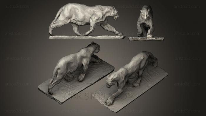 Figurines lions tigers sphinxes (STKL_0078) 3D model for CNC machine
